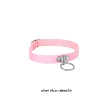 Pink Choker Collar Kpop Style Eboy Egirl 5