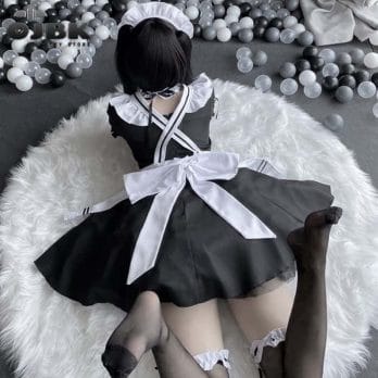Japanese Anime Cosplay Maid Outfit Maid Uniform kurz 5