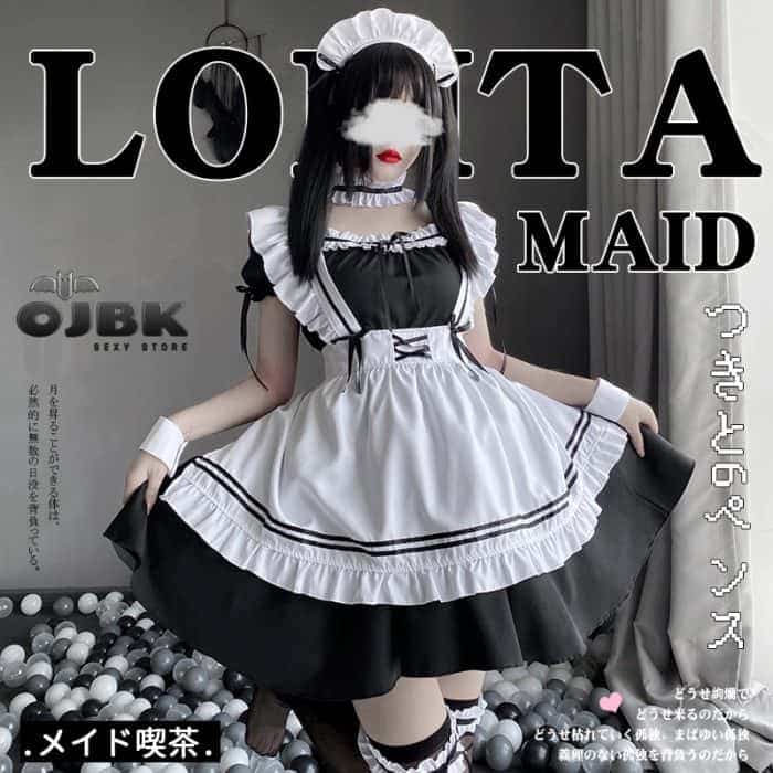 Japanese Anime Cosplay Maid Outfit Maid Uniform kurz 2