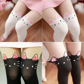 Anime Overknee Socks Sailor cosplay lolita socks Cat Cute girl Cartoon tight Leggings Stockings 1