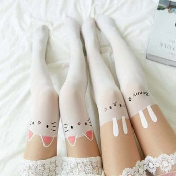 Anime Overknee Socks Sailor cosplay lolita socks Cat Cute girl Cartoon tight Leggings Stockings 3