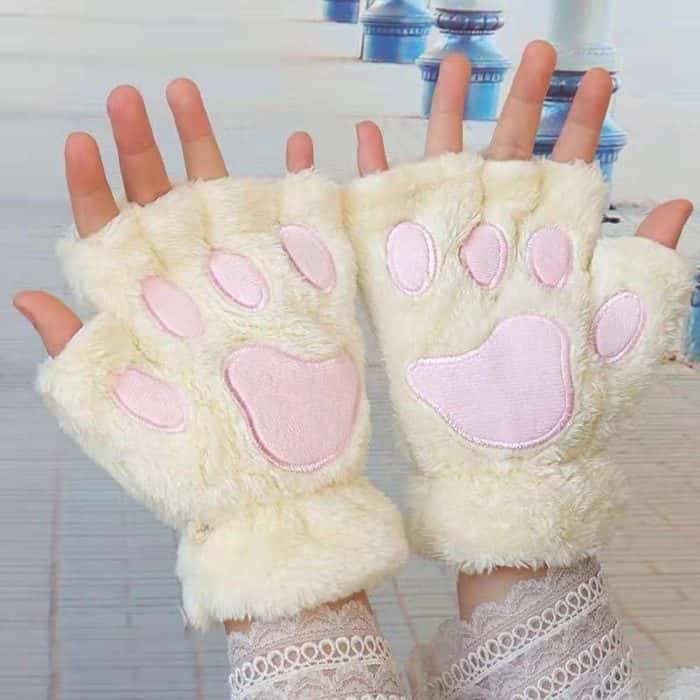 Pfoten Handschuhe Kawaii Tier Krallen Handschuhe winter Fell 1