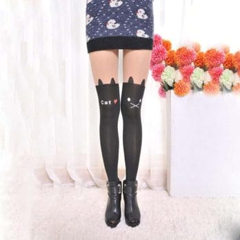 Anime Overknee Socks Sailor cosplay lolita socks Cat Cute girl Cartoon tight Leggings Stockings 2